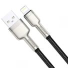 Cabo Lightning Baseus Cafule Metal 2.4A 1m Preto