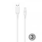Cabo Lightning Hard TPE 200cm MFI Homologado Chip Apple - Iwill - Branco