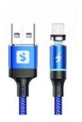 Cabo Lightning Magnético Carregador 1m 2.4a - Azul