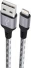 Cabo Lightning Mfi Nylon Reforçado 1,5mt Titanium Ligh10t Geonav