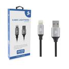 CABO LIGHTNING PARA USB A - 2.0 - 1,2m ALUMINUM MOBILE PREMIUM
