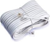 Cabo Liso Extensão Telefone 5 Mts Rj11 Branca - 10 Unidades