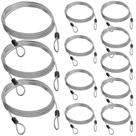 Cabo Lock Fiada, pacote com 12, 1,2 m, 3 mm, aço, laço duplo