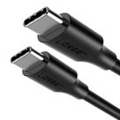 Cabo macho tipo C 2.0 A USB-C 2.0 3a 60w 1mt Ugreen Preto