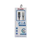 Cabo Metalizado Tipo C 2.1 A Prata Kingo - 7885102210747