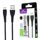 Cabo Micro USB CA-127A Emborrachado 1m Preto Maketech