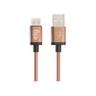 Cabo Micro USB ELG INX510GD Blindado Inox com Conector em Alumínio Dourado