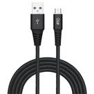 Cabo Micro USB I2GO 2m 2,4A Nylon Trançado Preto