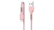 Cabo Micro Usb Miccell Pvc 1M Rosa - VQ-D88