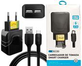 Cabo Micro USB - V8 1m + Carregador Fonte Tomada 2 USB 5.1A Ultra Rápido Resistente - Dados E Caga Cabo Micro USB - V8 1m + Carregador Fonte Tomada 2 USB 5.1A Ultra Rápido Resistente - Dados E Caga