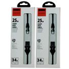 Cabo Micro USB V8 carregador e dados para celular - Kit com 2 cabos 25cm