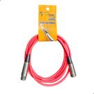 Cabo Microfone 2 Metros XLR Macho x XLR Fêmea Vermelho MWB Cabo Microfone 2 Metros XLR Macho x XLR Fêmea Vermelho MWB