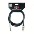 Cabo Microfone 5m P10 Mono Hj138 + Xlr Femea Hx084 Hjh Prof