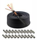 Cabo Microfone Balanceado Estereo 100 Metro Ksr S30 com 20 plugs Xlr