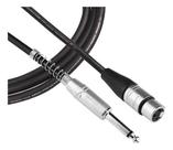 Cabo Microfone Xlr Fêmea X P10 Macho Mono 5 Metros Blindado Cabo Microfone Xlr Fêmea X P10 Macho Mono 5 Metros Blindado