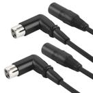 Cabo Microfone XLR macho XLR Femea Angulado 3m Kit C/2