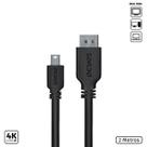 Cabo Mini Displayport Macho Para Displayport Macho V.1.2 28awg Puro Cobre 2 Metros - Pmddpm-2