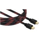 Cabo mini displayport pcyes! nylon coral 2 metros, 19276 - box Cabo mini displayport pcyes! nylon coral 2 metros, 19276 - box