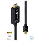 Cabo Mini Dp P/ Hdmi 2.0 4k - 2 Metros - H20mdp-2