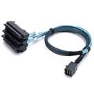 Cabo Mini SAS HD Interno CableDeconn SFF-8643 para (4) SFF-8482 de 29 pinos