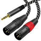Cabo Muchfox de 3,5 mm para Dual XLR Male Pro Stereo de 3 m de nylon