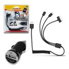 Cabo Multi + Carregador 12v Veicular Luxcar