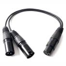 Cabo MXT 1 Metro XLR Tipo Y Splitter XLR Fêmea Para Dual XLR Macho