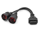 Cabo Obd2 Cummins Duplo 6/9 Pinos Adaptador linha pesada Trucks