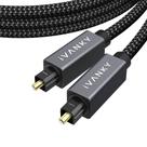 Cabo óptico de áudio IVANKY 4,5 m para barra de som, TV, Xbox/PS4 cinza