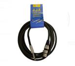 Cabo p/ Microfone P10 x XLR Tecido Rayon - 3 metros - JJF Cabo p/ Microfone P10 x XLR Tecido Rayon - 3 metros - JJF