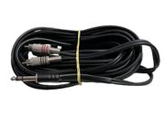 Cabo P10 2 Rcas Metal Mesa Amplificador 20 Metros