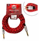 Cabo P10 P10 Mono Em Nylon Para Instrumentos - 5 Metros