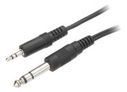 Cabo P10 + P2 - Stereo - 2m Emborrachado