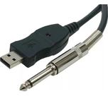 Cabo P10 X Usb Macho 3 Metros Mono Interface Audio Guitarra