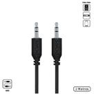 Cabo P2 3.5MM Macho para P2 3.5MM Macho 28AWG Puro Cobre 2 Metros - P35M-2