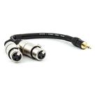 Cabo P2 Estereo Para 2 XLR Femea - 30 cm