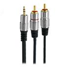 Cabo P2 Estereo X 2 Rca - Niquel Fitz Modelo 018-0703 3M