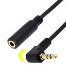 Cabo P2 Macho 90º x Femea Extensor Audio Som Stereo Extensao 1,8 Metros