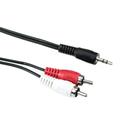 Cabo P2 Rca 1,5 Metros Auxiliar Audio Som Tblack