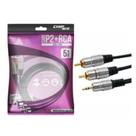 Cabo P2 Sound P2-Macho - 2 RCA-Macho 5 Metros Tocar Musica
