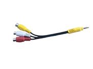 Cabo P2 ST 4C + 3 RCA F 17cm - Áudio Vídeo Alta Qualidade