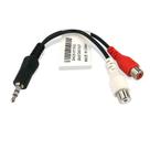 Cabo P2 Stereo para 2 Fêmeas RCA 15 CM