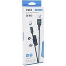 Cabo para carregador de celular magnetico 3 em 1 com suporte le842itblue
