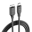 Cabo Para Case Hd Ssd Usb 3.0 Para Usb Tipo c / micro usb De 1 Metro Modelo-CB-709 Cor Preto