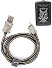 Cabo para celular micro usb ca-302 fancy metalico 1m preto