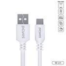 Cabo Para Celular Smartphone Usb A 2.0 Para Usb Tipo C 50 Cm Branco - Puacb-05 Cabo Para Celular Smartphone Usb A 2.0 Para Usb Tipo C 50 Cm Branco - Puacb-05