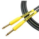 Cabo Para Guitarra 10Ft P10 3.05M Preto E Amarelo Santo Angelo