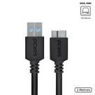 Cabo para HD Externo USB a 3.0 Macho para Micro USB B 3.0 (10 Pinos) Macho 28AWG Puro Cobre 2 Metros