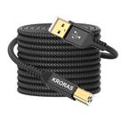 Cabo para impressora KRORAS USB 2.0 Tipo A para B 6 m de alta velocidade