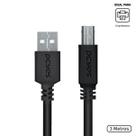 Cabo para Impressora USB a 2.0 Macho para USB B 2.0 Macho 28AWG Puro Cobre 3 Metros - PUABM2-3